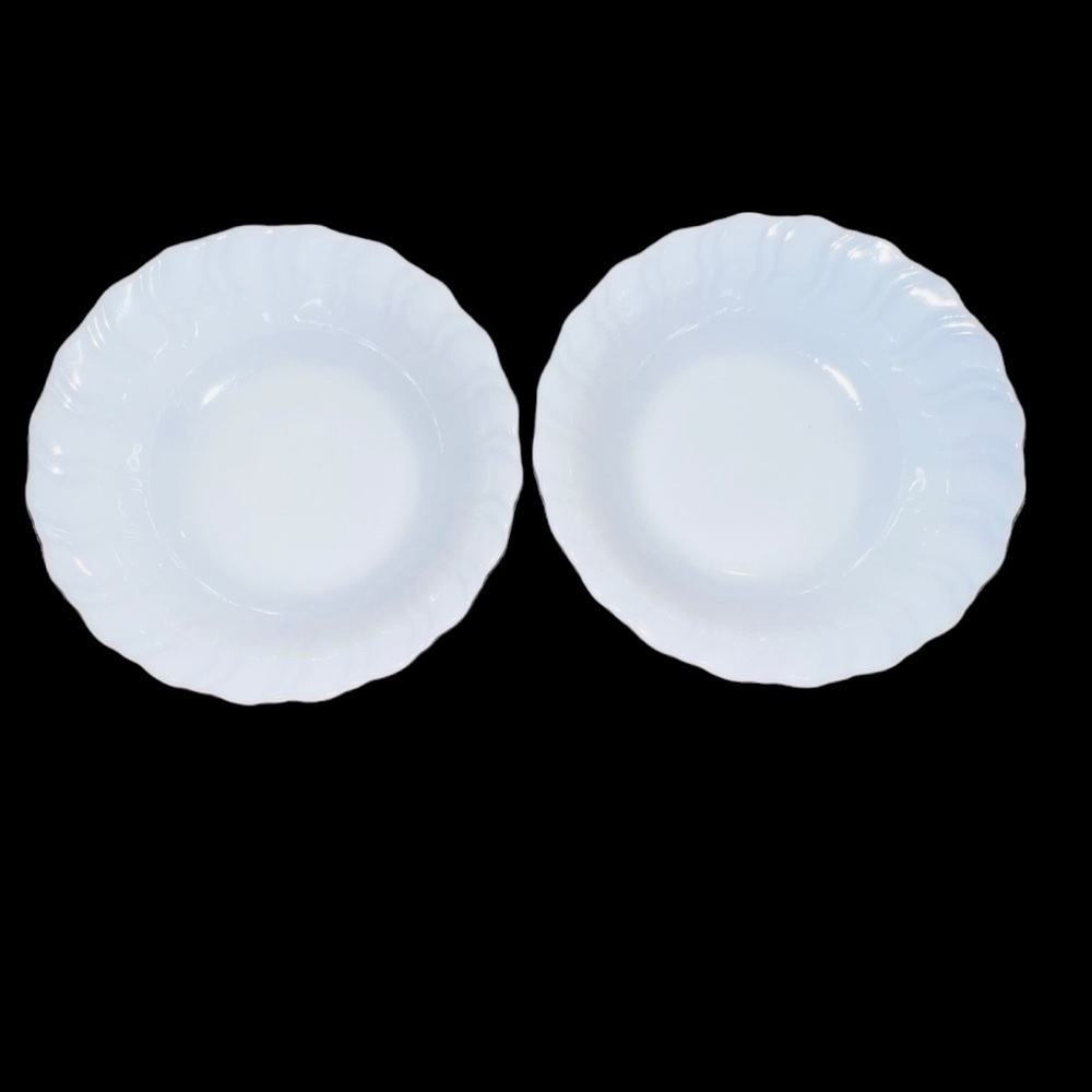 Vintage 1950’s Corning Toughened Milk Glass Swirl Made In The USA
